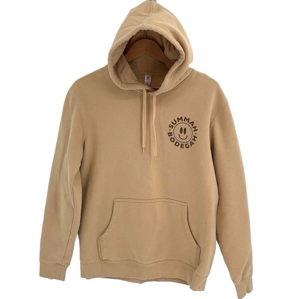 AS Colour Stencil Mens Tan‎ Summah Bodegah Logo Graphic Pullover Hoodie Medium